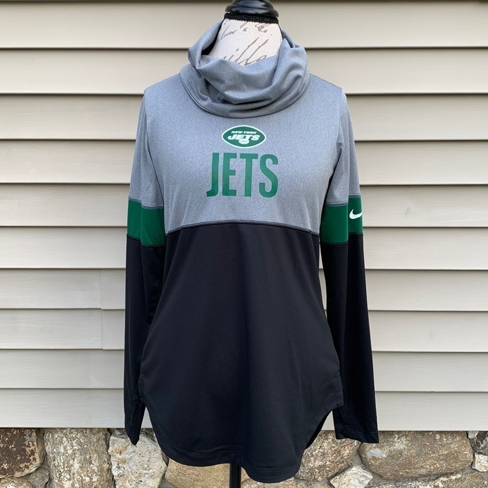 RARE NFL TEAM APPAREL Women’s Standard Fit New York Jets Cowlneck Tunic